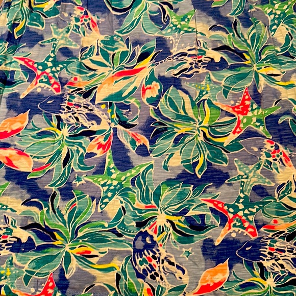 EUC Lilly Pulitzer SHAY DRESS Bennet Blue Celestial Seas Pink White XL - Picture 4 of 4